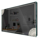 Specchio LED Rettangolare | Controllo tramite interruttore a muro | Luce bianca neutra - Reyze Serie Good Vibes Modello 7